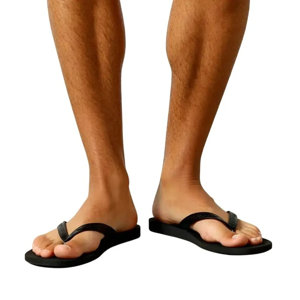 Havaianas Top Mens Black Flip Flop Sandals Size 11/12 NWT